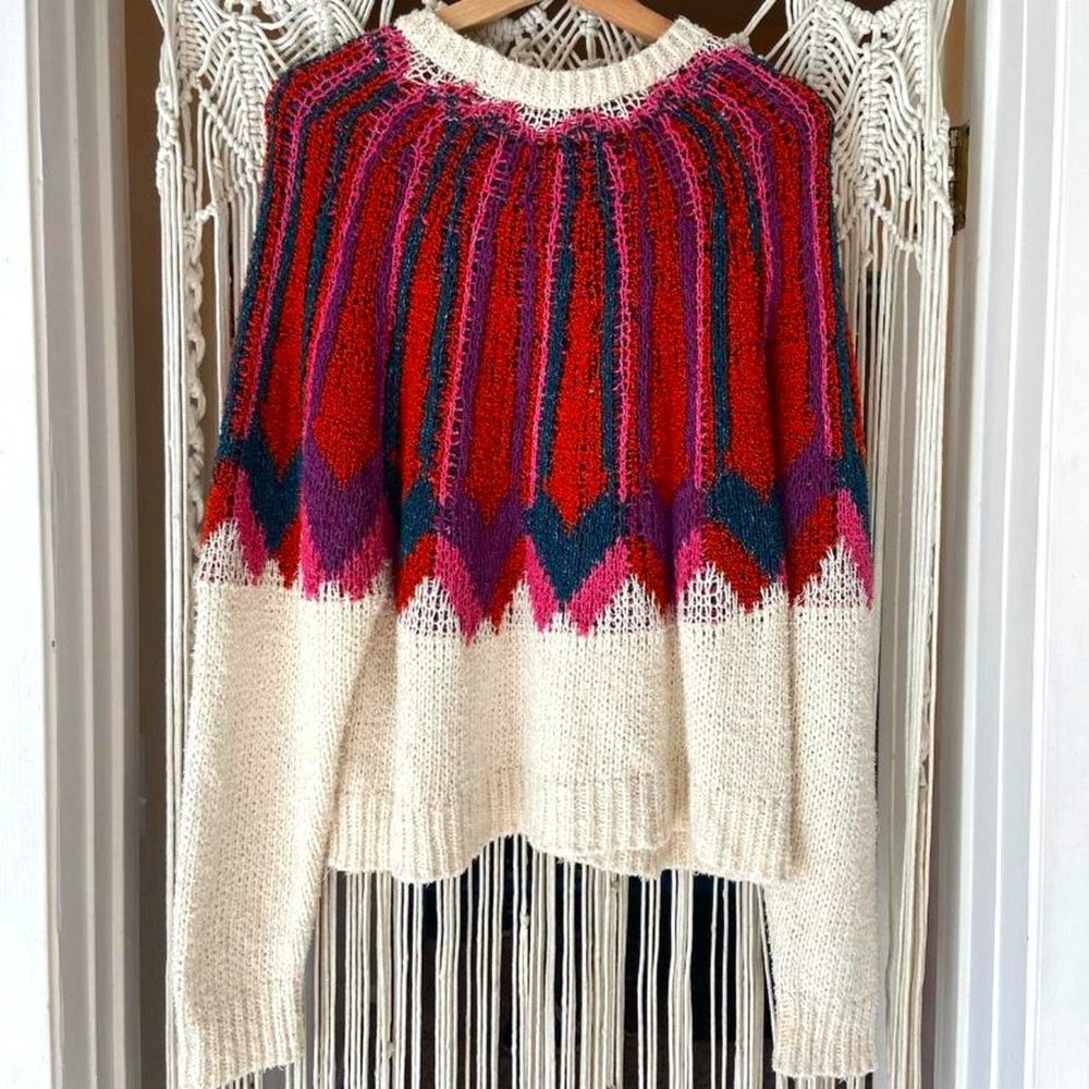 Zara Knit Sweater Mutli Color Size Small